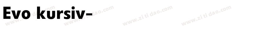 Evo kursiv字体转换